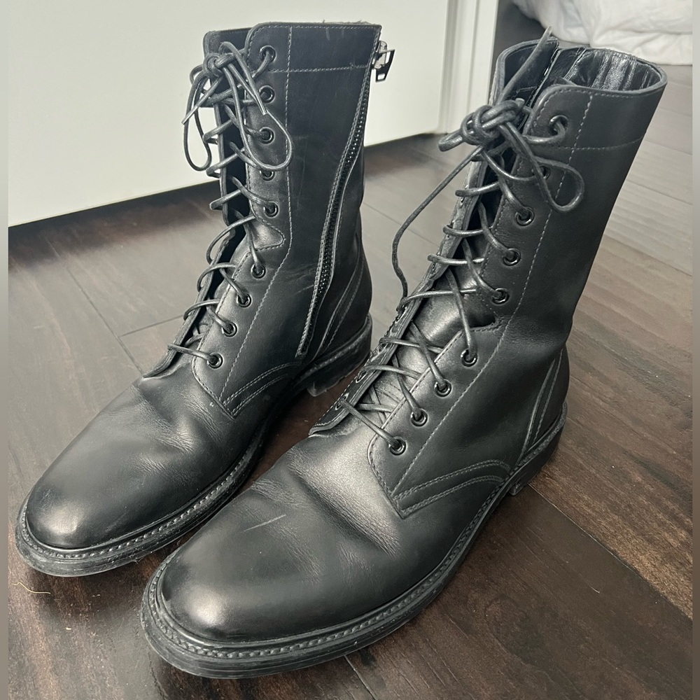 Authentic CELINE Men’s leather boots 43.5 worn twice!